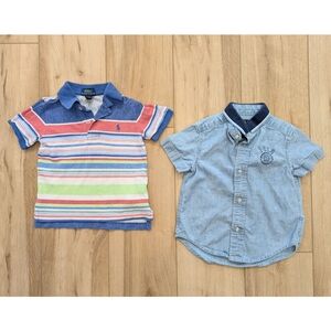 Polo by Ralph Lauren Kids Striped and Chambray Polo Set